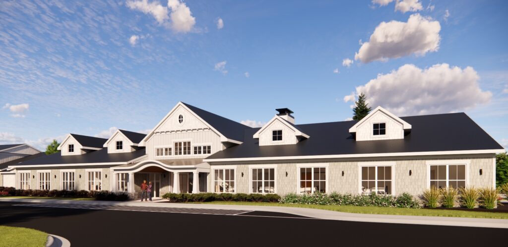 Architectural rendering of the Eden Springs assisted living community