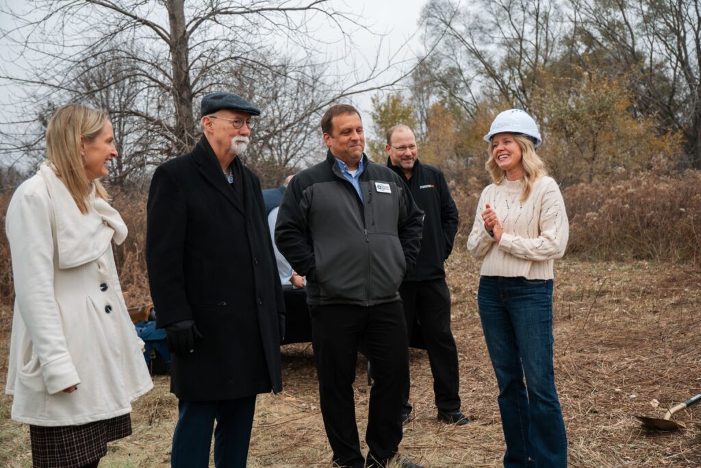 The Eden Springs team gathered at the groundbreaking
